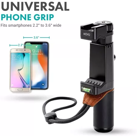Kit Vlog Smartphone Movo V7: Micro Stéréo, Lumière LED & Télécommande - Qualité Pro pour Vos Vidéos!